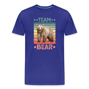 Ours brun Grizzli - T-shirt bio Premium Homme - bleu roi - Devant - Damien (186cm)