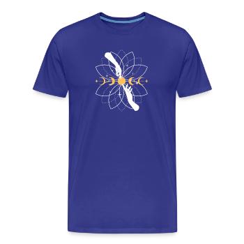 Mandala de Koi Céleste - T-shirt bio Premium Homme - bleu roi - Devant - Damien (186cm)