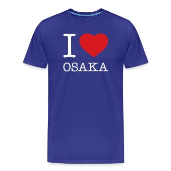 I LOVE OSAKA - Männer Premium Bio T-Shirt - Königsblau - Vorne - Damien (186cm)