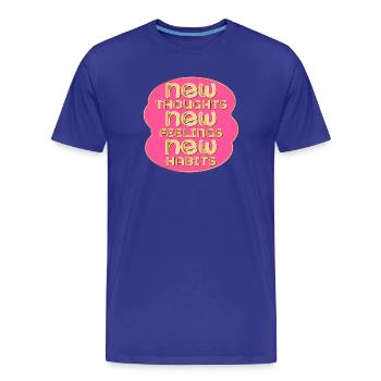 PENSÉES SENTIMENTS HABITUDES - Psychologie - T-shirt bio Premium Homme - bleu roi - Devant - Damien (186cm)