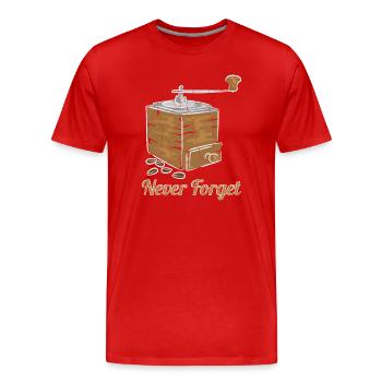 Coffee grinder for grinding coffee - Men's Premium Organic T-Shirt - red - Front - Damien (186cm)