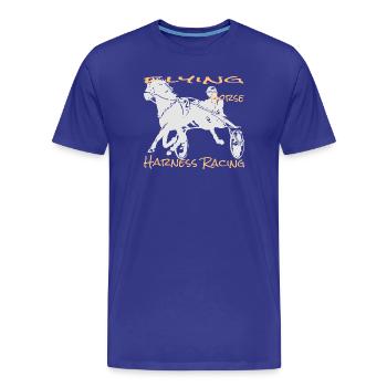 Course de trot trotteur - T-shirt bio Premium Homme - bleu roi - Devant - Damien (186cm)