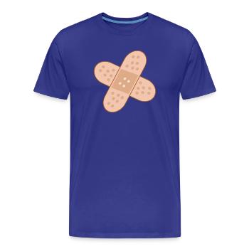 PLASTER BANDAGE - GET WELL SOON - Men's Premium Organic T-Shirt - royal blue - Front - Damien (186cm)