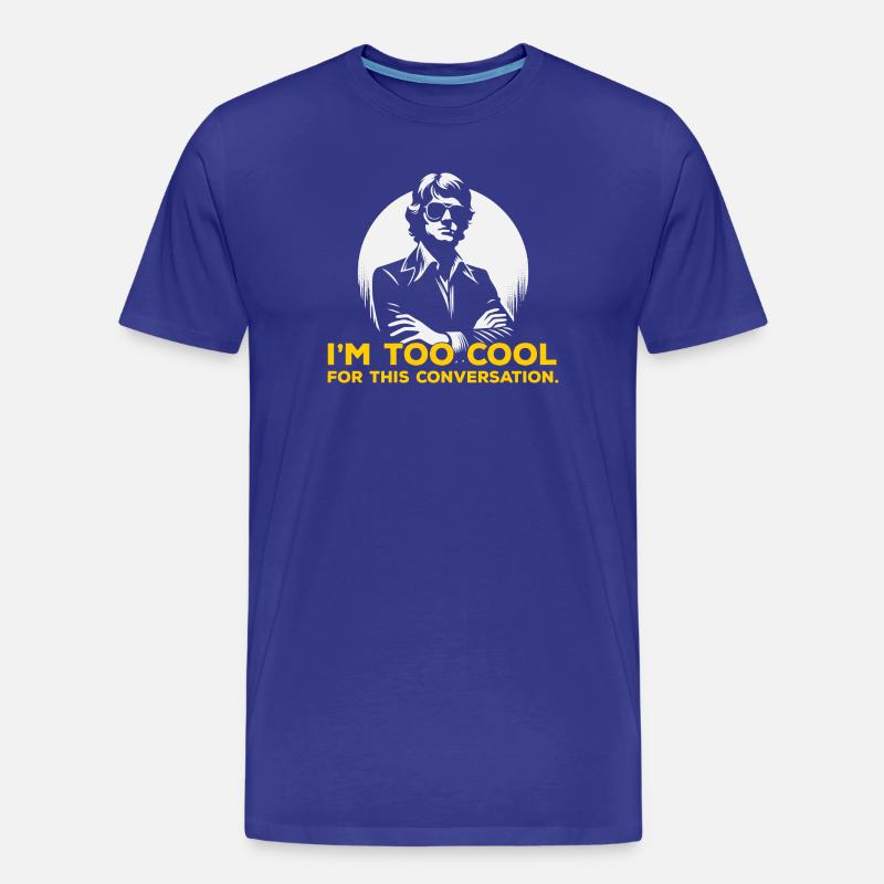 Bold Silhouette Slogan Tee - Männer Premium Bio T-Shirt - Königsblau
