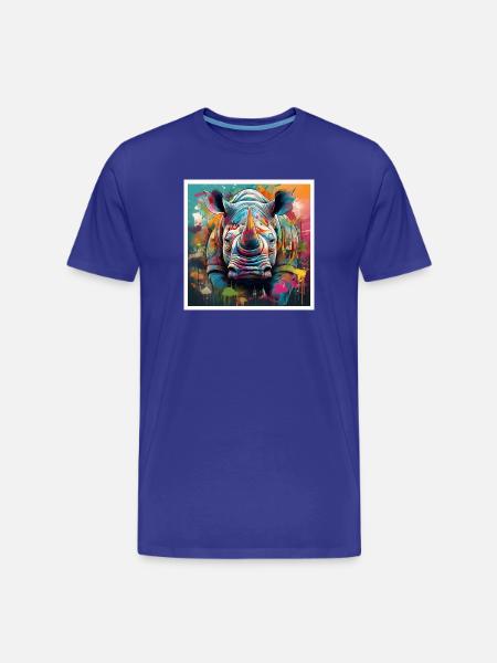 Rhinoceros - T-shirt bio Premium Homme - bleu roi