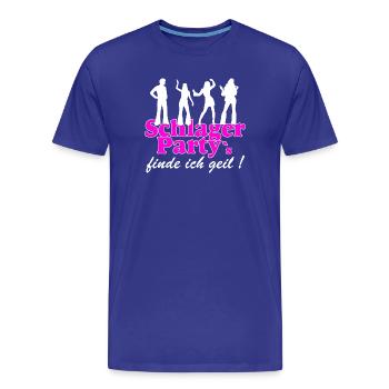 Schlager Party , Schlager Musik , FINDE ICH GEIL - Männer Premium Bio T-Shirt - Königsblau - Vorne - Damien (186cm)
