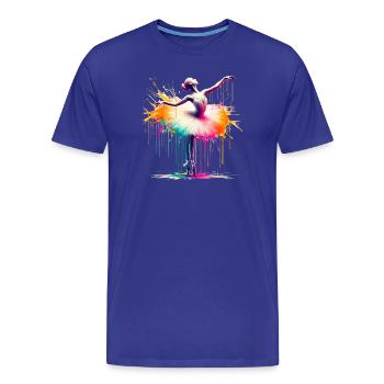 Ballet dancer with tutu - Men's Premium Organic T-Shirt - royal blue - Front - Damien (186cm)