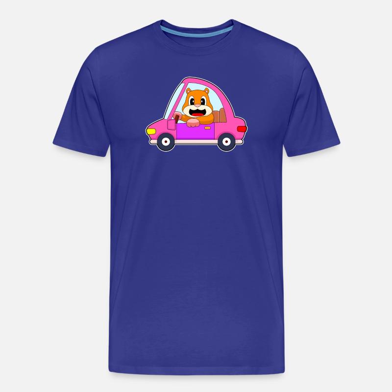 Hamster Auto - Männer Premium Bio T-Shirt - Königsblau