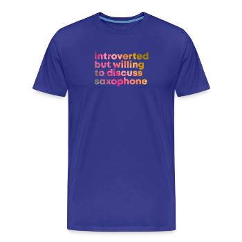 Saxophone Saxophone Saxophone - Men's Premium Organic T-Shirt - royal blue - Front - Damien (186cm)
