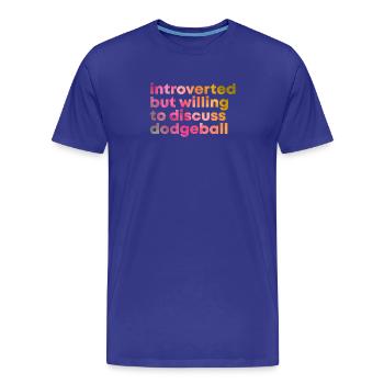 Ball-prisonnier - T-shirt bio Premium Homme - bleu roi - Devant - Damien (186cm)
