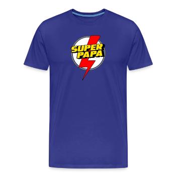 Super-Papa - Männer Premium Bio T-Shirt - Königsblau - Vorne - Damien (186cm)