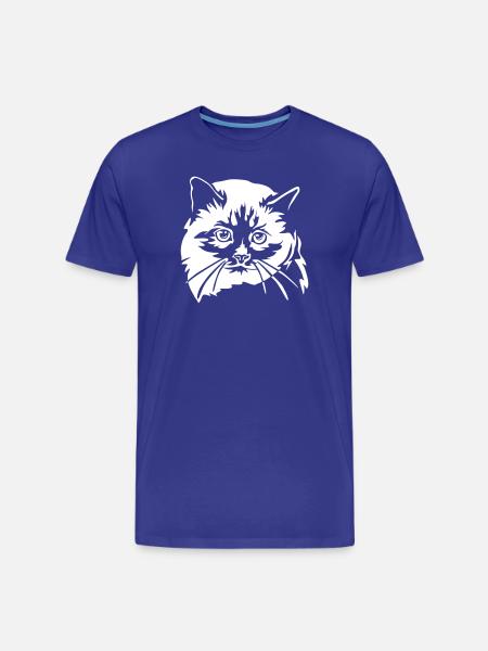Birma Katze "Black Edition" - Männer Premium Bio T-Shirt - Königsblau