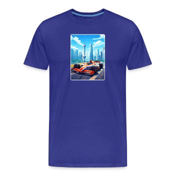 Shanghai Circuit Motorsport Race China Travel Card - T-shirt bio Premium Homme - bleu roi - Devant - Damien (186cm)
