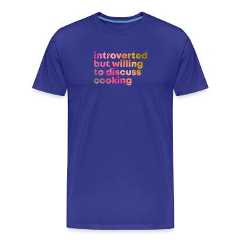 Cuisiner Cuisiner Cuisiner - T-shirt bio Premium Homme - bleu roi - Devant - Damien (186cm)