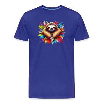 Paresse - T-shirt bio Premium Homme - bleu roi - Devant - Damien (186cm)