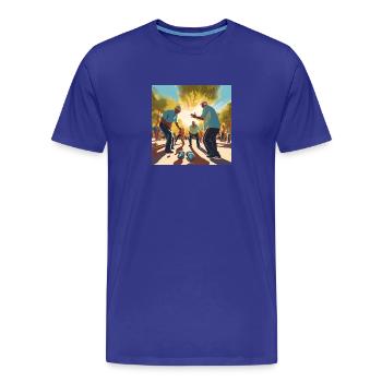 Pétanque, Pétanque-Fan, Bowler - Männer Premium Bio T-Shirt - Königsblau - Vorne - Damien (186cm)