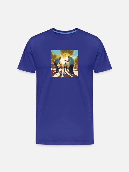 Pétanque, Pétanque-Fan, Bowler - Männer Premium Bio T-Shirt - Königsblau