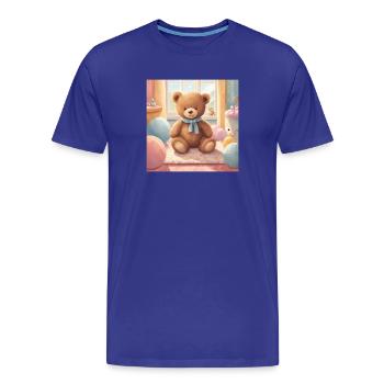 Teddy Bear Poster, Baby, Child, Infant - Men's Premium Organic T-Shirt - royal blue - Front - Damien (186cm)