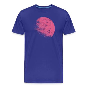 Rosa Mond - Männer Premium Bio T-Shirt - Königsblau - Vorne - Damien (186cm)
