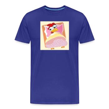 Poules Élevage de poulets - COUCHAGE AU LIT - T-shirt bio Premium Homme - bleu roi - Devant - Damien (186cm)