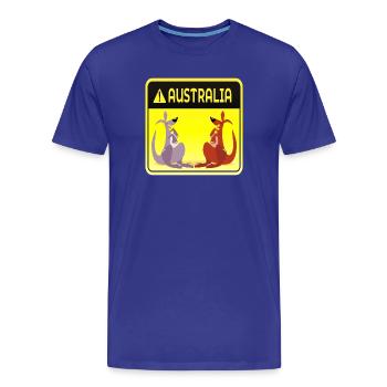 AUSTRALIEN BEUTELTIERE KÄNGURU PAARE - Männer Premium Bio T-Shirt - Königsblau - Vorne - Damien (186cm)