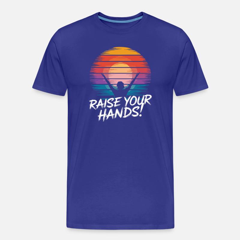 Sunset Silhouette mit inspirierender Botschaft - Männer Premium Bio T-Shirt - Königsblau