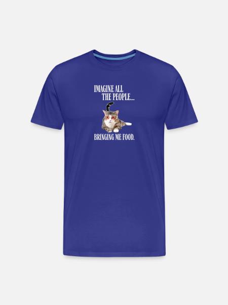 Cat with glasses - Men's Premium Organic T-Shirt - royal blue