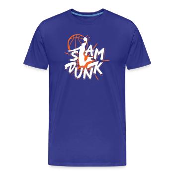 Basketball Slam Dunk Motifs - T-shirt bio Premium Homme - bleu roi - Devant - Damien (186cm)