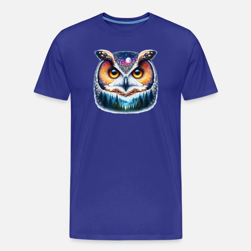 Eule - Männer Premium Bio T-Shirt - Königsblau