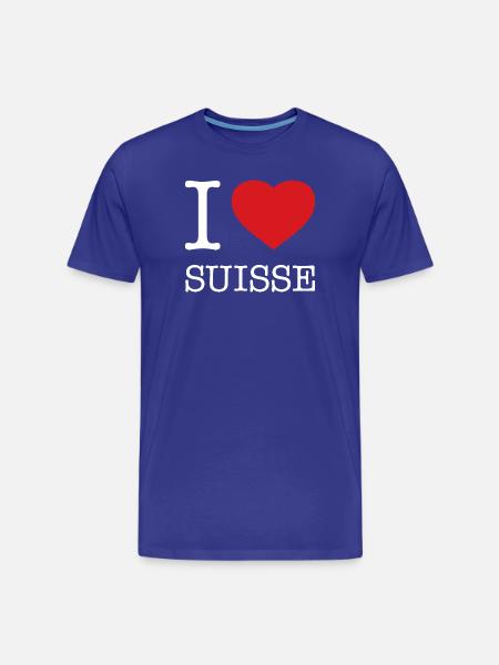 J’AIME SUISSE SUISSE - T-shirt bio Premium Homme - bleu roi