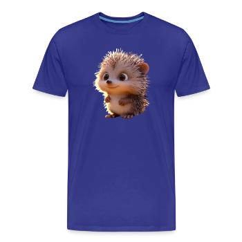 Hedgehog White-bellied Hedgehog Spiny Hedgehog Love Cute Hedgehog - Men's Premium Organic T-Shirt - royal blue - Front - Damien (186cm)