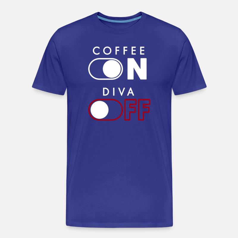 Kaffee Diva - Männer Premium Bio T-Shirt - Königsblau
