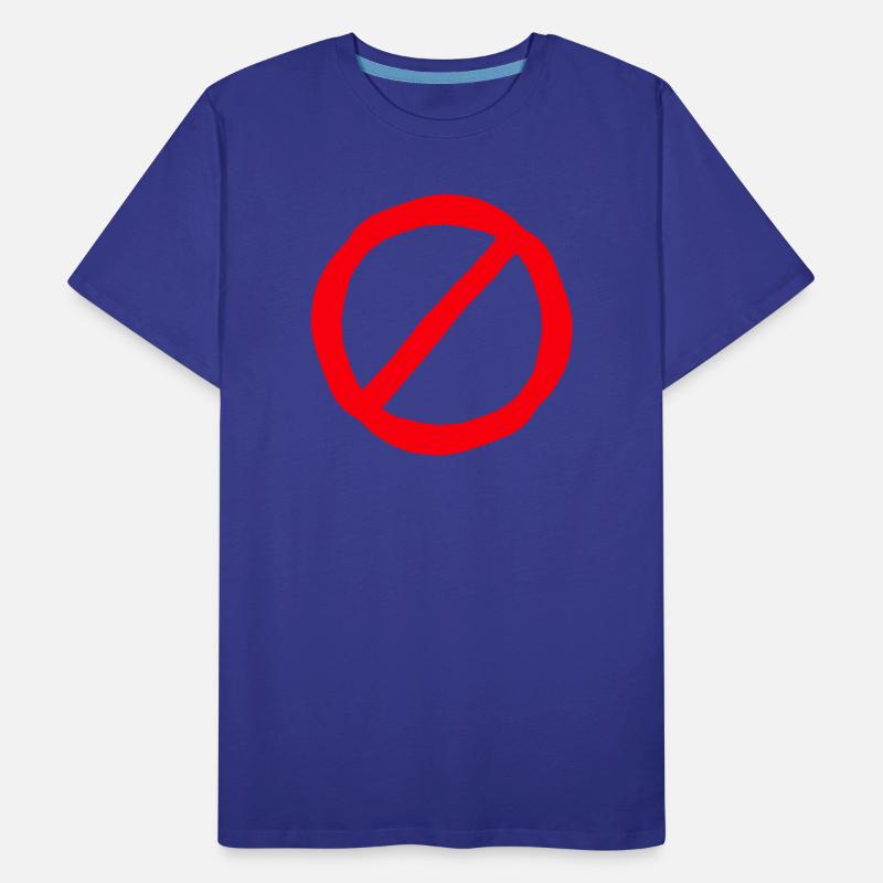 Verbotsschild comic style Männer Premium Bio T-Shirt
