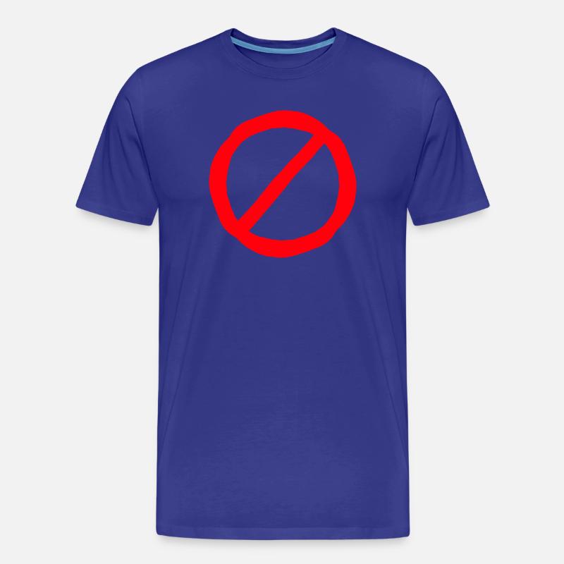 Verbotsschild comic style - Männer Premium Bio T-Shirt - Königsblau