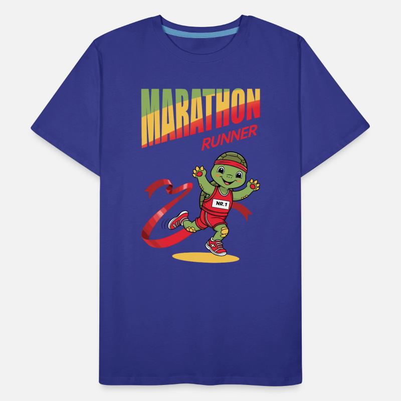Turtle Marathon Runner Men's Premium Organic T-Shirt
