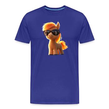 Pony Reitpony Fohlen Reiterin Ponys Reiten Ponyhof - Männer Premium Bio T-Shirt - Königsblau - Vorne - Damien (186cm)