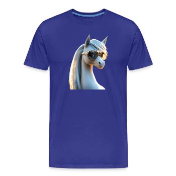 Pony Reitpony Fohlen Reiterin Ponys Reiten Ponyhof - Männer Premium Bio T-Shirt - Königsblau - Vorne - Damien (186cm)