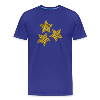 NOËL. ETOILE. ETOILES. CHRISTMAS. JOUR DE L'AN - T-shirt bio Premium Homme - bleu roi - Devant - Damien (186cm)