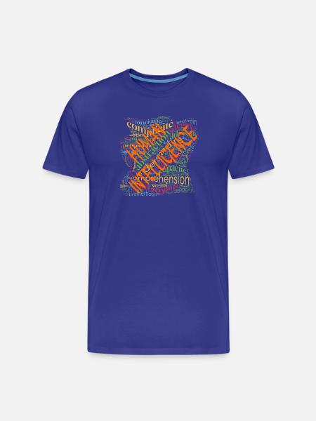 Human Intelligence Cloud - Men's Premium Organic T-Shirt - royal blue