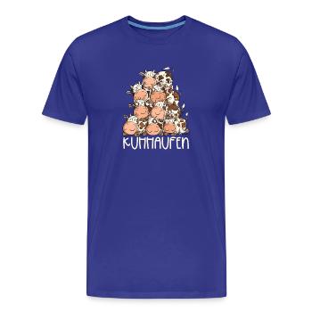 Drolliger Kuhhaufen I Kuh Kühe Rind Bauernhoftiere - Männer Premium Bio T-Shirt - Königsblau - Vorne - Damien (186cm)