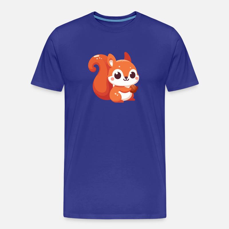 Chibi Eichhörnchen Kawaii - Männer Premium Bio T-Shirt - Königsblau