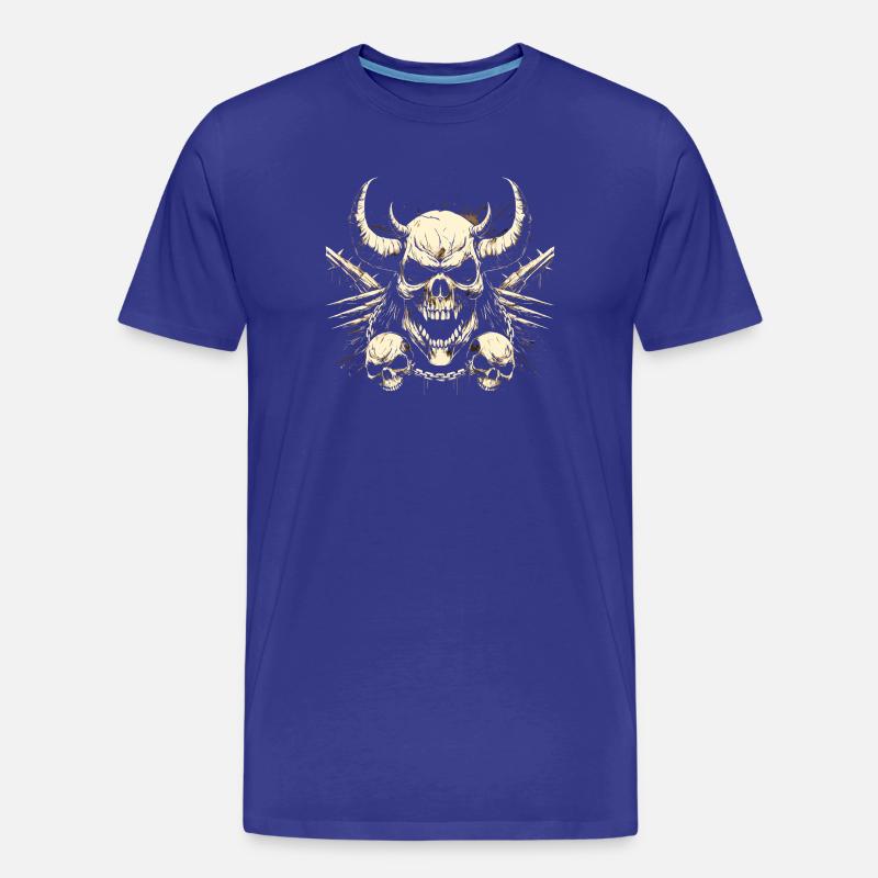 Schädel - Männer Premium Bio T-Shirt - Königsblau