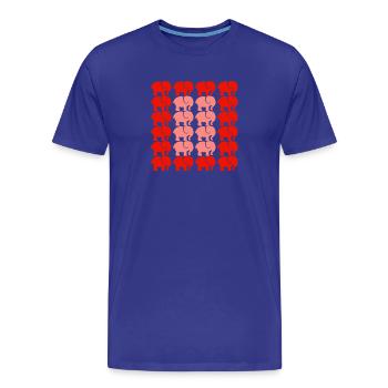 ELEFANT - Männer Premium Bio T-Shirt - Königsblau - Vorne - Damien (186cm)