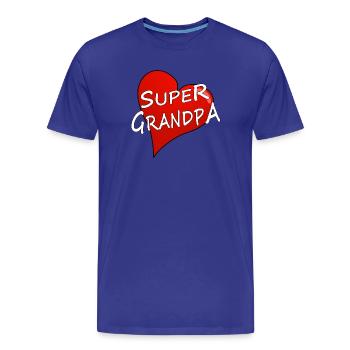 SUPER GRANDPA - Männer Premium Bio T-Shirt - Königsblau - Vorne - Damien (186cm)