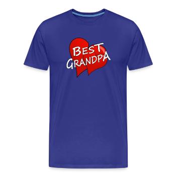 BEST GRANDPA - Männer Premium Bio T-Shirt - Königsblau - Vorne - Damien (186cm)
