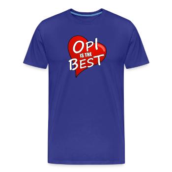 OPI IS THE BEST - Männer Premium Bio T-Shirt - Königsblau - Vorne - Damien (186cm)
