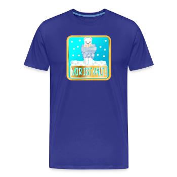 MIR IST KALT - WINTER EISBÄREN - Männer Premium Bio T-Shirt - Königsblau - Vorne - Damien (186cm)