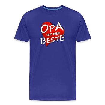 OPA IST DER BESTE - Männer Premium Bio T-Shirt - Königsblau - Vorne - Damien (186cm)