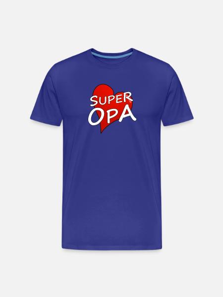 SUPER OPA - Männer Premium Bio T-Shirt - Königsblau