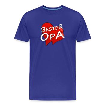 BESTER OPA - Männer Premium Bio T-Shirt - Königsblau - Vorne - Damien (186cm)